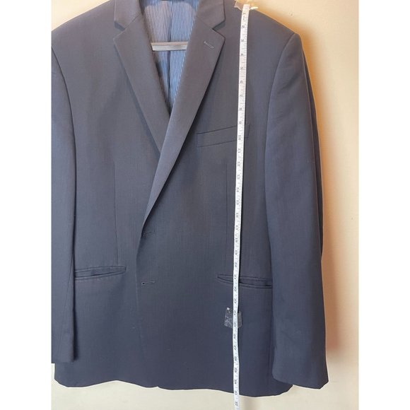 Calvin Klein Mens Wool Suit Blazer Coat Single Breasted Long Sleeve Gray SZ 46R - Picture 3 of 6